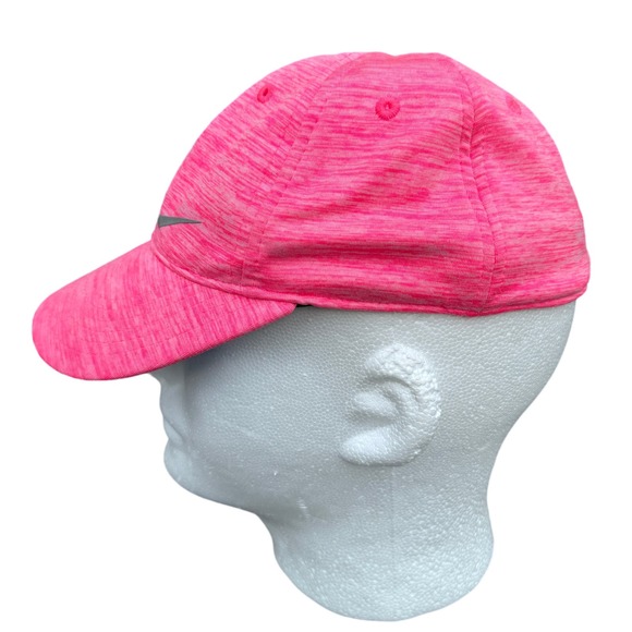 Nike 5 Panel Dri Fit Running Tennis Hat Swoosh Featherlight Pink Girls Size 4/6X - Picture 4 of 10